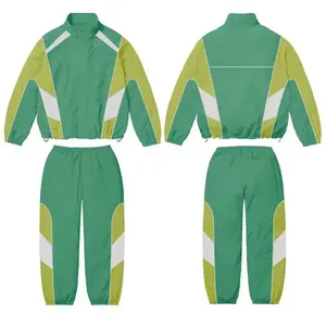 Nouvelle mode formation coupe-vent pantalons de survêtement et pantalon de survêtement empilé fermeture éclair Logo personnalisé coupe-vent survêtements en nylon pour hommes - Product Image 3