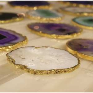 Ensemble de sous-verres Aget incrustés de marbre pur de nouvelle conception pour la cuisine et la décoration de la maison avec une finition fine - Product Image 1