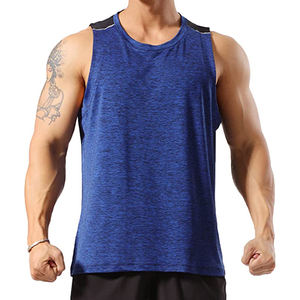 Wholesale <b>Men</b> Athletic Tank Top Lightweight Quick Dry Fitness <b>Singlet</b> <b>Men</b> Muscle Fit Sleeveless Shirt Solid Color Workout Gym - Product Image 3