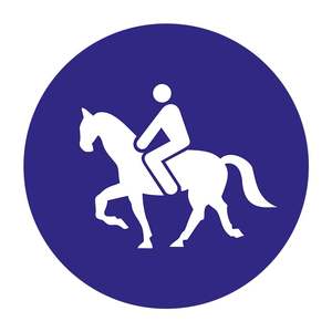 Panneau de signalisation routière obligatoire pour l'équitation TT-40a, panneau de signalisation routière réfléchissant, panneau de signalisation de prudence pour sol mouillé - Product Image 1