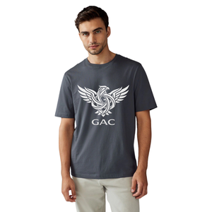 Camiseta Casual de Manga Corta con Cuello Redondo y Estampado para Hombre, Ajuste Holgado, Algodón Peinado, Moda de Verano, Secado Rápido y Transpirable - Product Image 1
