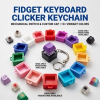 Base de clavier en acrylique avec interrupteur, accessoire Fidget Clicker, jouet de bureau, porte-clés, cadeau promotionnel, cadeau de fête, cadeau de Noël