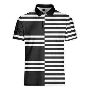 Polo de haute qualité pour hommes pour l'été décontracté à manches courtes anti-rides compressé en tissu tricoté pour la sublimation - Product Image 5