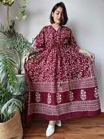 Robe Kaftan sur mesure artisanale en dentelle léopard tie-dye écologique avec boutons - Denim doux contrastant et cordon de serrage vintage