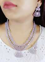 Parure de bijoux indiens plaqués or de qualité supérieure, résistante au ternissement, collier et boucles d'oreilles pour mariage, fiançailles et soirée