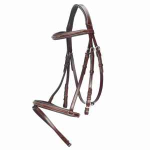 บังเหียนม้าหนังอินเดียสีดำบังเหียนแบบหนักและแข็งแรงสไตล์ตะวันตก - Product Image 6