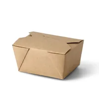 Boîtes à emporter en carton brun 600 ml, empilables, légères, pour repas rapides - 450 pcs/carton