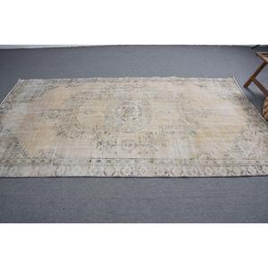 Tapis turc vintage, tapis de 5,3 x 9,4 pieds, grand tapis oriental brun - Product Image 4