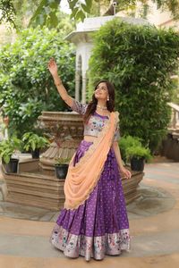 Traditional <b>Indian</b> Wedding and Festival Wear Elegant Embroidered Lehenga Choli Elegant Silk Georgette <b>Fabric</b> Wholesale Price - Product Image 6
