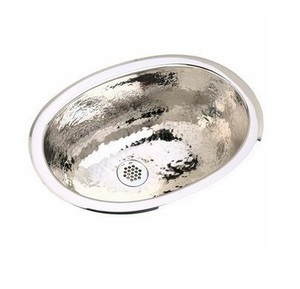 อ่างล้างจานสแตนเลสคุณภาพสูงสําหรับร้านอาหารคาเฟ่และรีสอร์ทที่มีชามเดี่ยวชุบนิกเกิลรูปไข่สําเร็จรูปสูง - Product Image 1