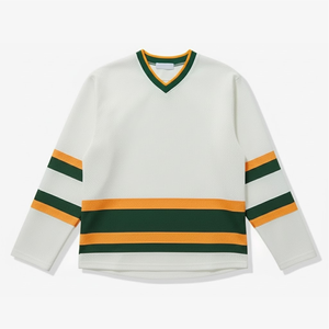Maillot de hockey sur glace personnalisé par sublimation – Logo, nom d'équipe, numéros, couleurs personnalisables – Respirant, 100 % polyester – Design prêt à l'emploi en usine - Product Image 1