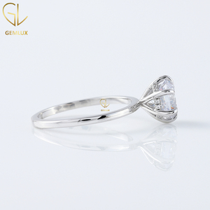 Anillo de compromiso de diamante labgrown de corte redondo de 1.5CT de Diseño de Moda de Venta caliente, anillo de Halo oculto, anillo de oro macizo de 14K - Product Image 3