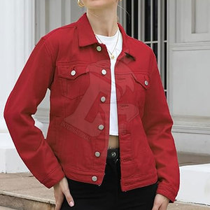 Veste en jean pour femmes de qualité supérieure fabriquée à partir de matériaux de haute qualité offrant un confort pour les sorties décontractées - Product Image 3