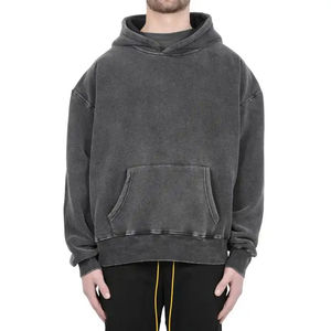Sweats à capuche personnalisés en coton mélangé avec une éponge vintage délavée au soleil pour l'hiver à un prix - Product Image 4