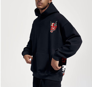Street Wear <b>Pullover</b> <b>Men</b> Hoodie Plain Solid Color <b>Men</b> Hoodie Best Quality <b>Men</b> Embroidery Hoodies - Product Image 3