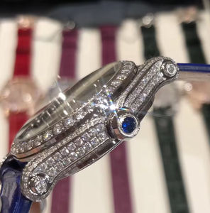 Montre unisexe Hip Hop Rapper entièrement sertie de diamants, or et argent, fabrication indienne, cadran pavé de moissanite, mouvement à quartz en argent sterling - Product Image 3