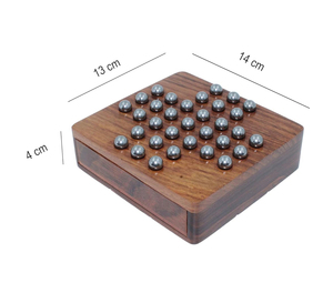 Hai trong một bằng gỗ Tic Tac Toe Solitaire não Vita Zero kati một trò chơi thử thách trí tuệ cho người lớn và trẻ em với số lượng lớn 100 chiếc" - Product Image 6