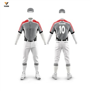 Fully Customizable 100% Polyester Breathable Baseball Uniform <b>Button</b>-Up Jersey Pants with Custom Logo for Adult Sports Wear - Product Image 4