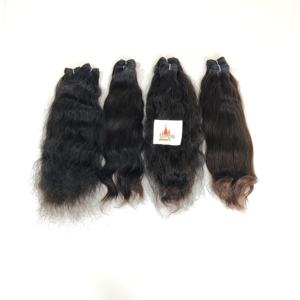 Perruque ondulée en cheveux humains naturels noirs, double trame, fabriquée en Inde, pour femmes - Product Image 1