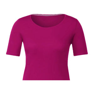 Nouveau T-shirt personnalisé pour femme, col rond, manches courtes, uni, écologique, respirant, jersey simple, gaufré, toutes saisons - Product Image 4
