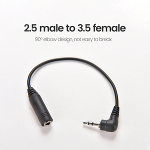 Cable adaptador de Audio hembra macho de 2,5mm y 3,5mm, par trenzado de 20cm, aplicación de vídeo Coaxial, Negro, disponible en color negro, 1m, 2M, 3m, 10m - Product Image 2