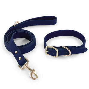 Best Price Stylish Soft Durable Grain Texture PU Leather Dog <b>Collar</b> Rivet Rust-Proof Metal Prong Buckle Pet <b>Puppy</b> Leash Cats - Product Image 2