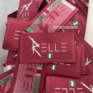 Etiqueta tejida de ropa de marca personalizada 100, etiqueta de tela para ropa con logotipo, pliegue final/pliegue central de 2x5cm, alta calidad - Product Image 6