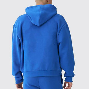 Sweat-shirt à capuche zippé pour homme, coupe ample et décontractée, épais et chaud, avec logo personnalisé en gros - Product Image 6