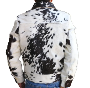 Chaqueta de piel de vaca hecha a mano de primera calidad transpirable piel de vaca pelo Natural estampado de vaca chaqueta de invierno personalizada - Product Image 6