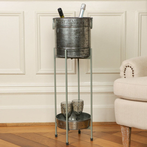 ถังน้ำแข็งสแตนเลสขนาดใหญ่ทรงกลมพร้อมขาตั้งเครื่องทำความเย็นไวน์แชมเปญสำหรับบาร์และงานกิจกรรม - Product Image 6