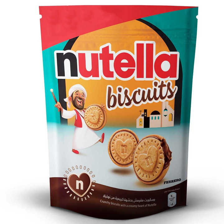 Nut-ella Hazelnut Chocolate Biscuits Nut-ella Ferrero and Go 12 Biscuit Stick Nut-ella Biscuits Cookies Ferrero Pack 193g