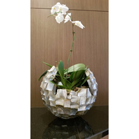 Haute Qualité Luxueux Fabriqué À La Main Mère Perle Mosaïque Vase Irisé Art Planteur Pot Unique Design Moderne Jardin Écologique