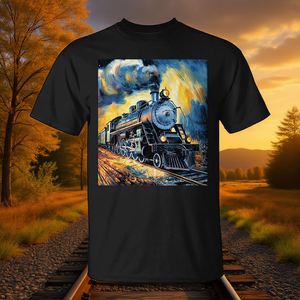 เสื้อยืดโปรโมชั่นปรับแต่งได้ลายรถจักรไอน้ำวานโก๊ะ บิ๊กบอย 4014 - Product Image 3