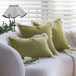 Cojín Lumbar Estilo Boho-Chic de 12x20 y 18x18 Pulgadas con Diseños Florales y de Hojas, Portátil para Sala de Estar, Sofá y Cama - Product Image 4