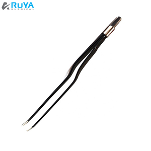 Pince de baïonnette afro-bouddhique, antiadhésive, bipolaire européenne, 22 cm avec butée, angle isolé de 0.5mm, avec connecteur CE ISO - Product Image 3