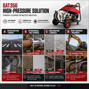 Unité de nettoyage à haute pression à <span class=keywords><strong>essence</strong></span> 24HP 400bar 5800psi pour le traitement des surfaces métalliques, l'élimination de la rouille des tuyaux et l'entretien des ponts - Product Image 5