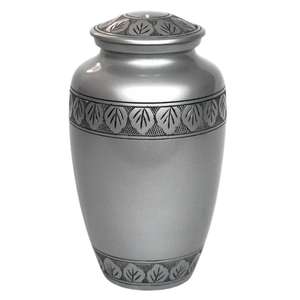 Urne indienne de cendres humaines pour adultes de qualité supérieure, design unique, bande de crémation en aluminium, couleur argent, ensemble d'urnes commémoratives - Product Image 4