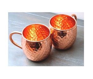 Cobre Pared Gruesa cóctel bebidas beber taza moderna con mango de latón para Hotel Bar restaurante uso - Product Image 5