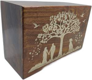 Decorative <b>Urns</b> Wooden <b>Urn</b> <b>Ashes</b> Storage Box Loving Movement White Large Personalized Cremation <b>for</b> <b>Ashes</b> Handcrafted Rosewood - Product Image 3