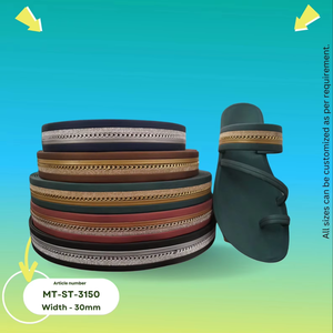 Correa de cincha con parte superior de cuero Pu roscado para sandalias, zapatos para manualidades de calzado y personalización de cinturones de la India - Product Image 1