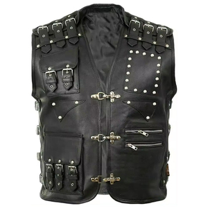 Chaleco de Motociclista de Cuero de Alta Calidad, Impermeable, Cortavientos y Transpirable, con Cuello de Piel de Oveja Genuina, Premium para Mujer - Product Image 1