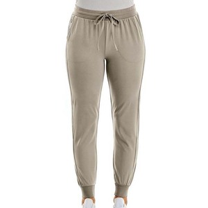 2025 nuevos pantalones de moda para mujer, pantalones informales con logotipo personalizado, pantalones de pierna ancha de algodón Cargo para mujer, Color sólido con bolsillo - Product Image 1