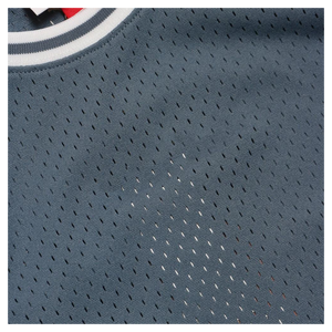 Ropa de calle retro unisex para hombre, camiseta de baloncesto personalizada, camiseta de baloncesto con rayas bordadas de malla con estampado personalizado - Product Image 5