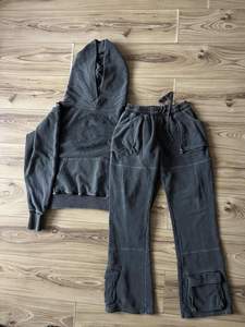 ชุดวอร์มผ้าฝ้ายนุ่มสบายสำหรับผู้ชายชุดวอร์มพิมพ์ลายเรียงซ้อนกันสำหรับใส่กลางแจ้ง - Product Image 3