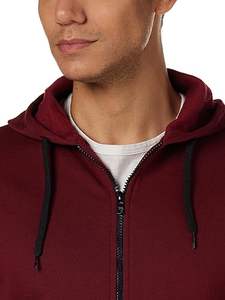 Sweat à capuche zippé personnalisé unisexe, coupe ample, en molleton de coton épais 500 GSM, coupe régulière, séchage rapide, coupe-vent, logo personnalisé - Product Image 5