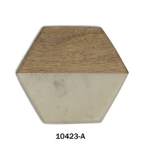 Dessous de verre décoratif à motifs en bois et en marbre avec dessous de verre décoratif en marbre pour la maison polonaise lisse à vendre et à fournir des sous-verres - Product Image 2