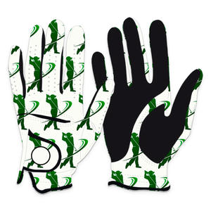 Guantes de golf blancos de cuero sintético a precio de fábrica, guantes de golf duraderos sublimados con logotipo personalizado de gran calidad para adultos - Product Image 5