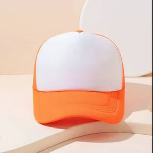 Sombrero de camionero de alta calidad, gorras de red de malla unisex con logotipo personalizado al por mayor, sombrero de camionero de lona de algodón de 5 paneles con ala curva para hombres - Product Image 3