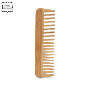Brosse à barbe biodégradable écologique avec logo personnalisé pour massage en bois peigne à dents larges en bambou - Product Image 2