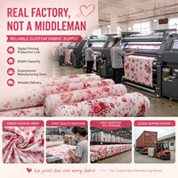 Op maat gemaakte Valentijnsdagpatronen, populaire geprinte stoffen, OEM ODM printfabrikant, rokken, shirts, huistextiel, kleine minimale bestelhoeveelheid